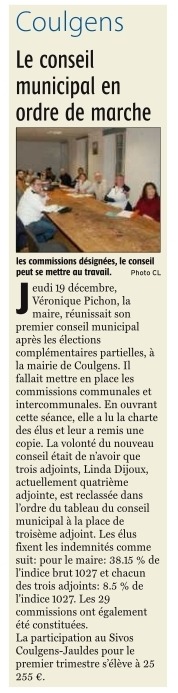 ARTICLE CHARENTE LIBRE DU SAMEDI 21 JANVIER